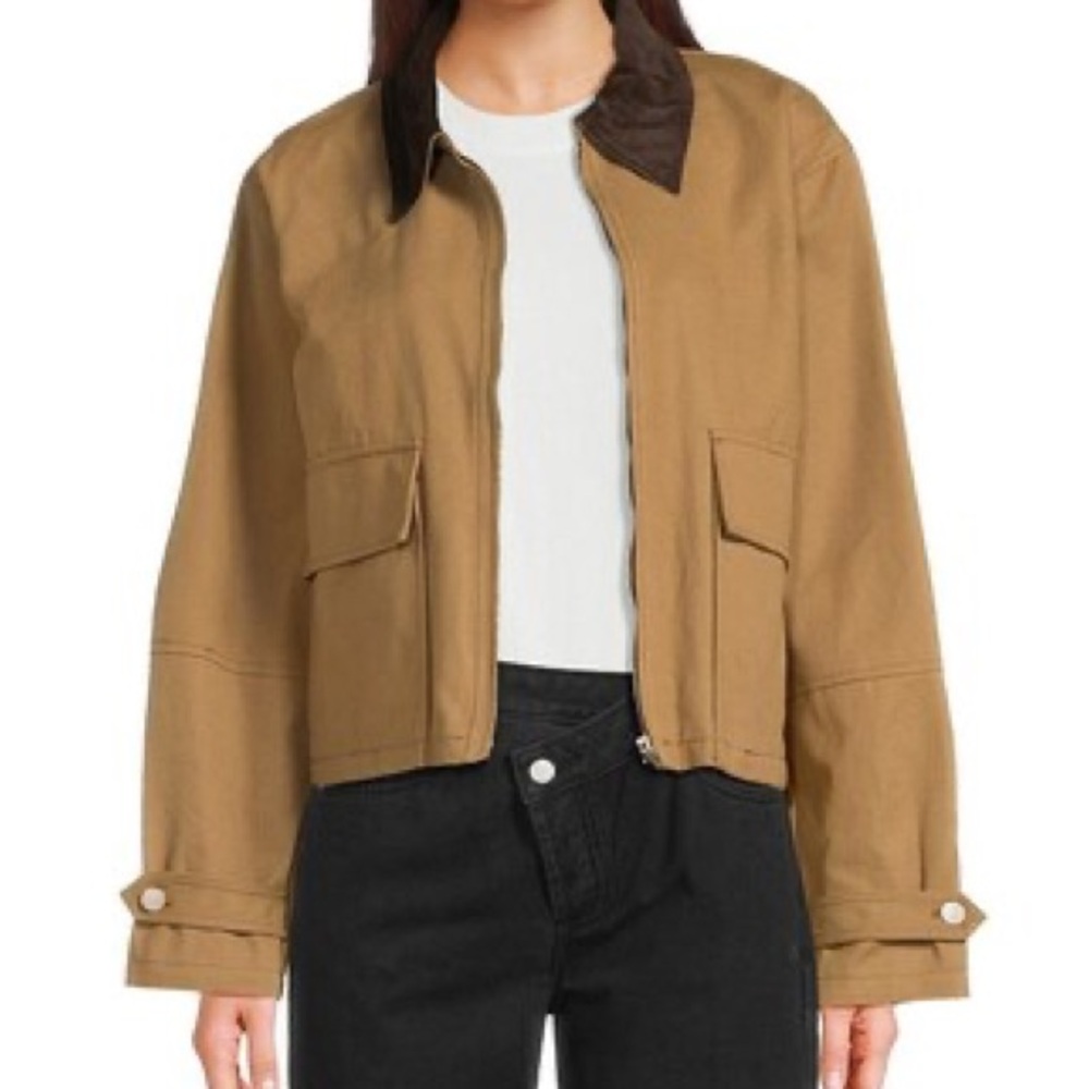 HOUSE OF HARLOW 1960. Women's Tan Jacket. Barn Jacket